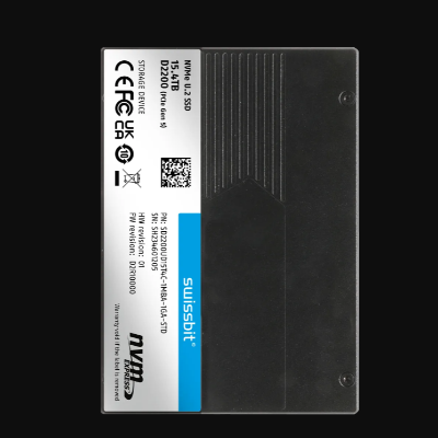 Swissbit 2.5英寸U.2 PCIe固態硬盤D2200